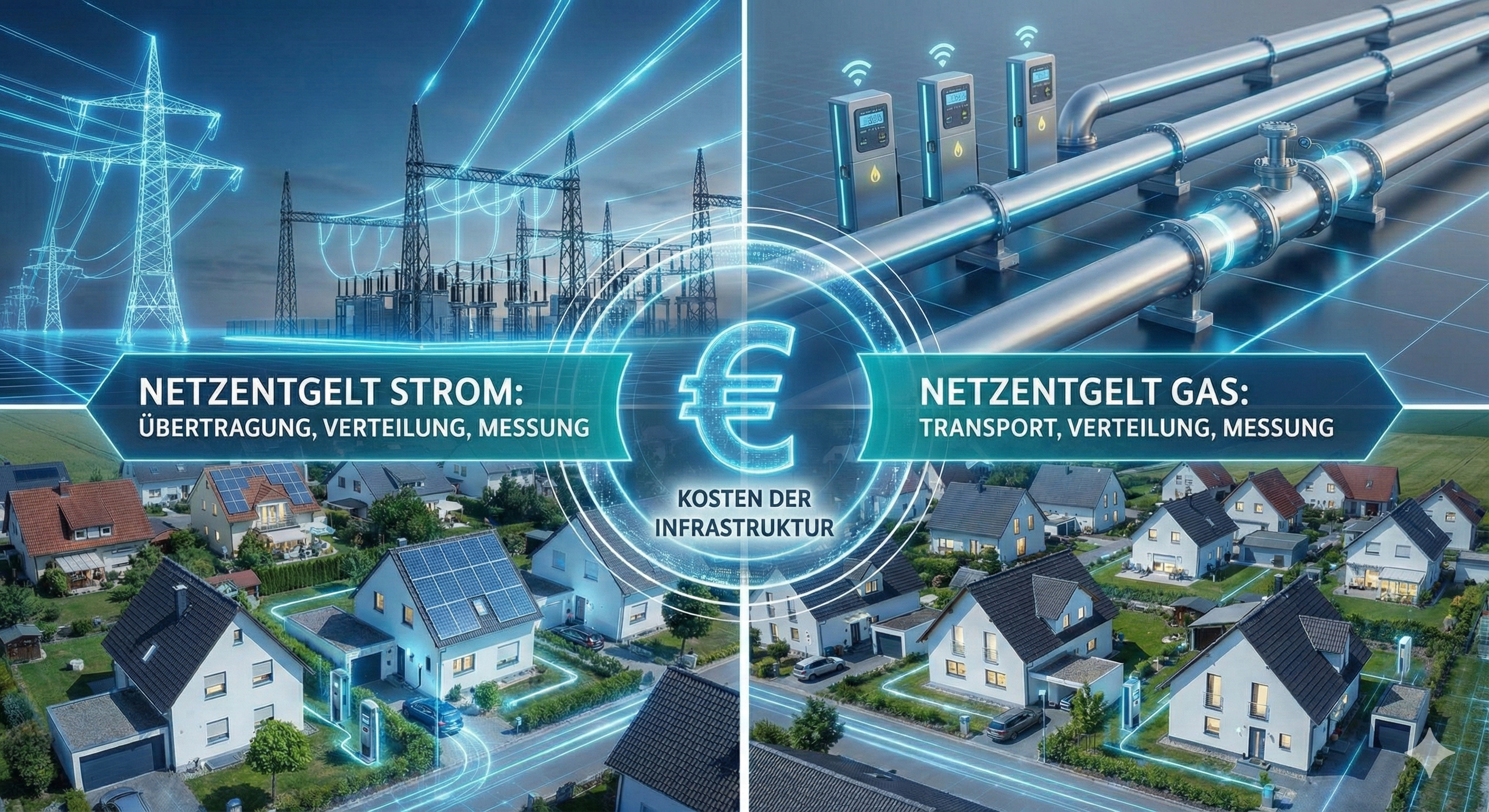 Grafik Zusammensetzung Netzkosten 2026 Österreich Strom und Gas