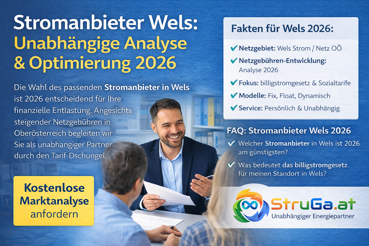 Stromanbieter Wels unabhängige Energieberatung StruGa